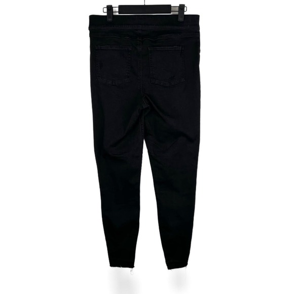 SPANX Vintage Distressed Ankle Skinny Jeans in Vintage Black Size Large - Picture 4 of 10